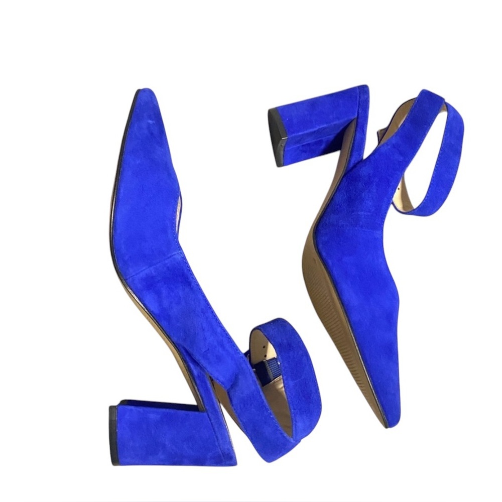 Marc Fisher suede royal blue heels/shoes size 8